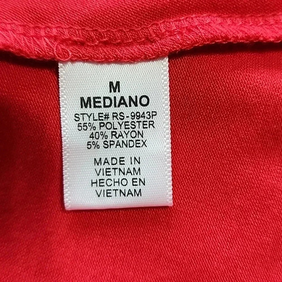 Women's Zenana Premium Short Sleeve Flared Dress, Red, Size Medium, Pre-Owned - Picture 5 of 6